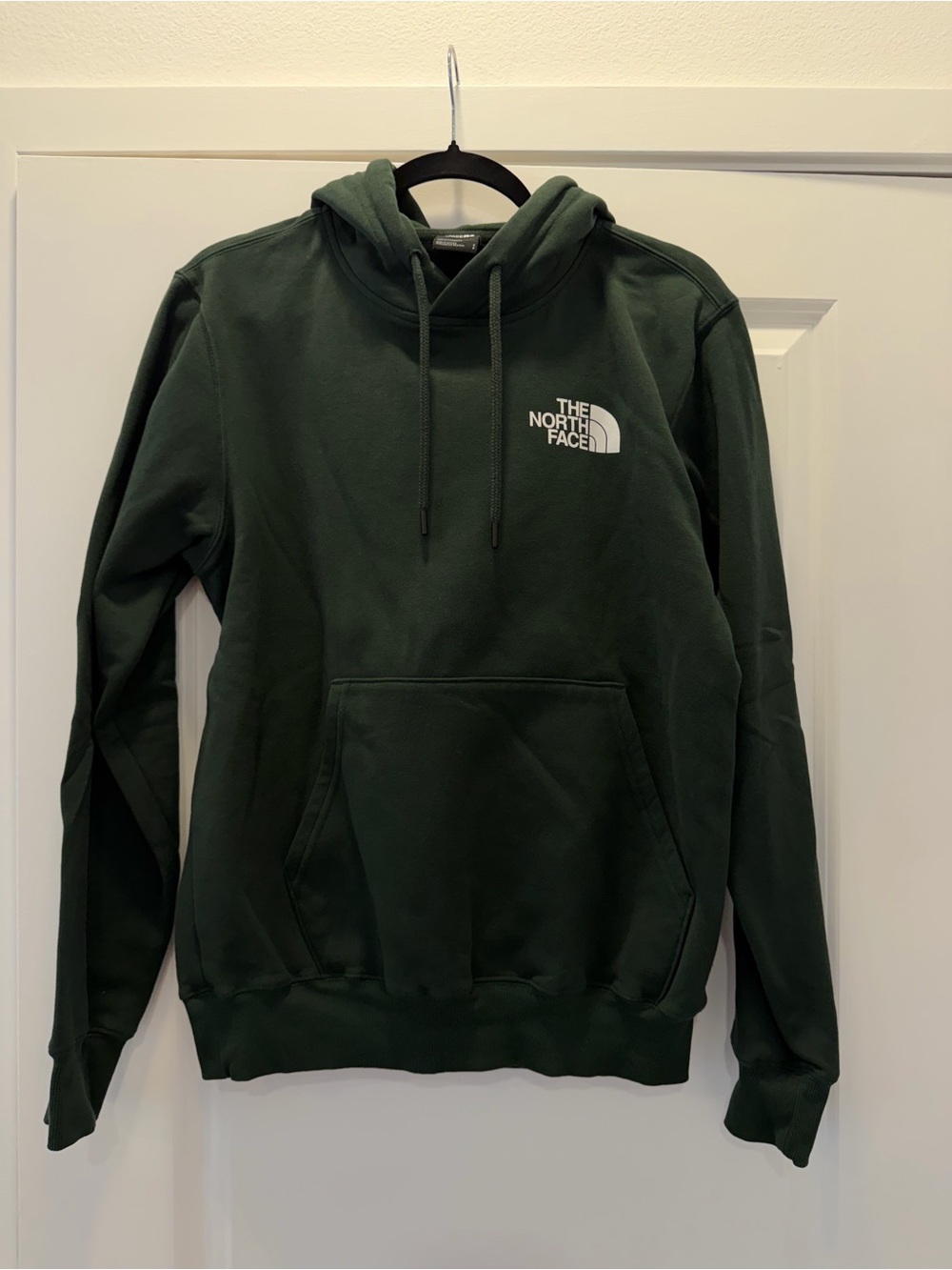 The North Face Dark Green Hoodie with White Logo